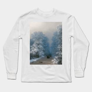 Winter Landscape by Ivan Aivazovsky Long Sleeve T-Shirt